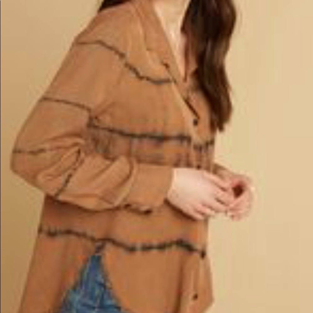 Bella Dahl tie dye button front shirt